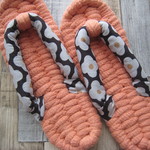 布ぞうり：タオル地apricot orange 25cm/Moroccan style