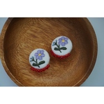 ハンガリーお花＊刺繍イヤリング（ピアス）
