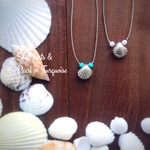 ♦︎数量限定♦︎【金属アレルギー対応】ネックレス  Shell motif + pearl or turquoise