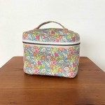 帆布リバティ持ち手つきポーチ