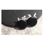 NO.4 レザーカボション  ( black )