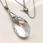 オーダー制作☆スワロフスキー☆38mmドロップのネックレス☆クリスタル