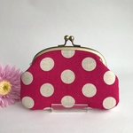umekitikunn様オーダー品  がま口ポーチ(ピンクドット)