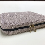 【h＊様専用ページ】ビーズポーチLサイズ(エクリュ)