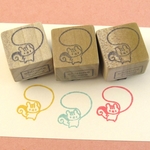ゴム版はんこ・りす ふきだし風船