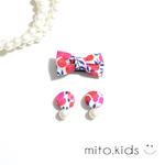 【リンクコーデセット】ベビーキッズヘアクリップ  ピアス