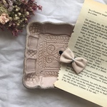 *✩星の綿麻パッチンピン✩ /グレイッシュピンクにシルバー