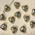 GOLD HEART ACRYLI BEADS PARTS