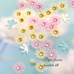 パステルカラーのお花畑に舞う天使達