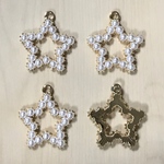 GOLD PEARL STAR DESIGN CHARM PARTS