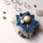  denim   ヘアクリップ  