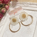 クリアフラワー♡大ぶりピアス