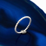 【silver925】1.5ミリ幅（太）つぶつぶリング／華奢 ピンキーリング＊重ね着け✱シルバーリング 指輪／シンプル ピンキーリング・ペアリング