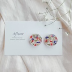 New✨BOTANICAL🌼トリコロールピアス／イヤリング