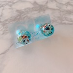 【№.129】ブルーインパルス　ピアス　ハーバリウム