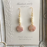 春色べっ甲＆パールピアス
