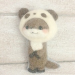 パンダかわうそ（バッグチャームorブローチ）