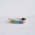 STARDUST ビーズ織りブレスレット（BLUE)