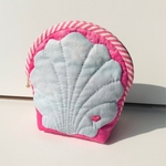 shell~ハワイアンキルトのポーチ(M)ピンク