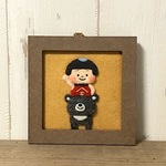羊毛フェルトの額絵（金太郎1２）