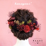 【送料無料】new〜＊Rouge red＊〜チュールとお花のヘッドドレス