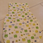 ダブルガーゼ 汗取りパット ポケット付き カエル柄
