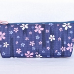 【409】たっぷり入るペンケース＜紺の桜＞
