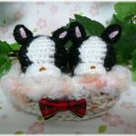 ✿あみぐるみ✿２匹のフレンチブルドックちゃん♪