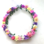 【ドライフラワー のカラフル 花冠 花かんむり はなかんむり ウエディング  結婚式 ベビー ドライフラワー 