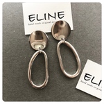 74.シルバー 変形フープ ボリュームピアス ZARA IENA プラージュ 