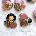 ④ヴィンテージボタンピアス/イヤリング