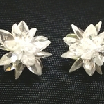 [送料無料]2個 人工合成ジルコンジュエリーで加工 雪の結晶モチーフ 雪の華

