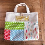 【オーダーのお品】ふんわり♪布合わせレッスンバック（しずく）