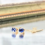 14kgf 幸せのツバメピアス　4mm カイヤナイト