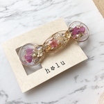 ドライフラワー バレッタ ハンドメイド 