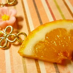 *限定*ネックレス(カットオレンジ×薄ピンク花)*