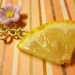 *限定*ネックレス(カットレモン×パープル花)*