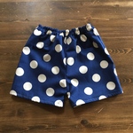 SALE90〜100㎝ハーフパンツ ブルードット