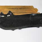 黒猫の長皿  魚皿 アンティパスト皿
