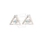 PDT-1595-R【2個入り】イーブルアイペンダント,CZ Evil Eye Pendant