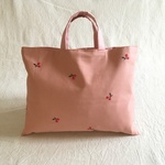 kite☆様専用オーダー品♡レッスンバッグ（フックかけつき）・さくらんぼ・刺繍・入園入学