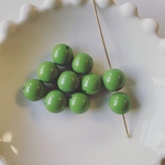 再販無し◆ デッドストック  10mm 10粒 ビーズ グリーン