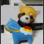 ＊陶器の馬×レッサーパンダくん＊