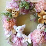 しろねこのリース♩　　《お好きなカラーでおつくりします》