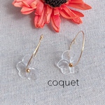 送料無料♡お花のフープピアス／イヤリング