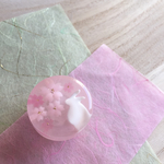 お花見うさぎ♡帯留め