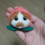 オーダー品 猫さん(桃かぶりもの)