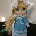 ☆ドールドレス☆シルクのクララドレス☆セット (クラウディブルー)ネオブライス 、リカちゃん 