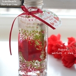 🌸赤カーネーションのハーバリウム＊六角100ｍｌ