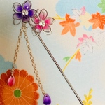 揺れる花かんざし